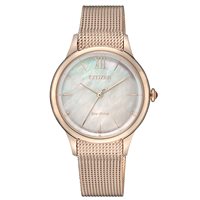 Armbanduhr Citizen Dame Citizen Lady in Vernickelt stahl roségold EM0813-86Y